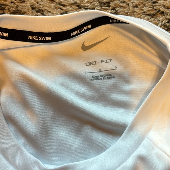 Nike Swim Shirt-White - Picture 3 of 3